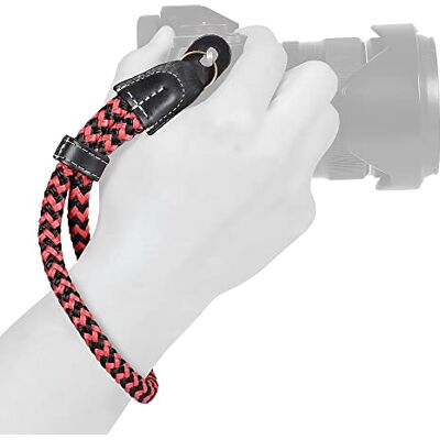 MegaGear Handschlaufe für SLR, DSLR-Kamera, Baumwolle, Größe S, Schwarz/Rot, MG, small 23cm/9inc MegaGear Handschlaufe für SLR, DSLR-Kamera, Baumwolle, Größe S, Schwarz/Rot, MG, small 23cm/9inc