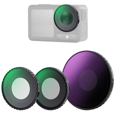 NEEWER ND Filter Kit kompatibel mit DJI Osmo Action 5 Pro/4, Variabler ND 8-32 + CPL + Schwarzdiffusionsfilter 1/4 für Nebel Kinoeffekt, mehrfachvergütetes HD Action Kamerazubehör, FL-52 NEEWER ND Filter Kit kompatibel mit DJI Osmo Action 5 Pro/4, Variabler ND 8-32 + CPL + Schwarzdiffusionsfilter 1/4 für Nebel Kinoeffekt, mehrfachvergütetes HD Action Kamerazubehör, FL-52