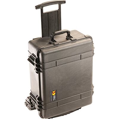 PELI 1560M Wasserdichter Schutzkoffer mit Rollen und ausziehbaren Griff, IP57 Wasser- und Staubdicht, 44L Volumen, Kein Schaum, Schwarz PELI 1560M Wasserdichter Schutzkoffer mit Rollen und ausziehbaren Griff, IP57 Wasser- und Staubdicht, 44L Volumen, Kein Schaum, Schwarz