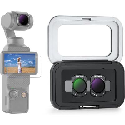 NEEWER Variables ND Filterset, kompatibel mit DJI Osmo Pocket 3 / Pocket 4 / Xtra Muse, magnetisches, mehrfach beschichtetes ND2-32 und ND64-512 Neutraldichte Filter Zubehörset für Actionkameras NEEWER Variables ND Filterset, kompatibel mit DJI Osmo Pocket 3 / Pocket 4 / Xtra Muse, magnetisches, mehrfach beschichtetes ND2-32 und ND64-512 Neutraldichte Filter Zubehörset für Actionkameras