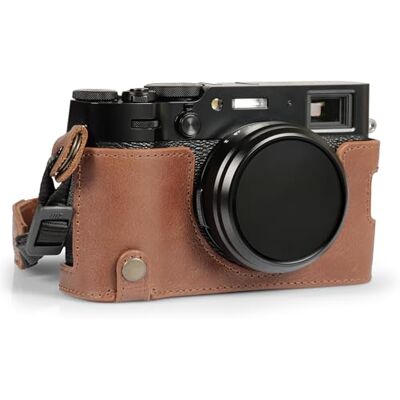MegaGear Ever Ready Halbkameratasche aus echtem Leder, kompatibel mit Fujifilm X100VI (Braun) MegaGear Ever Ready Halbkameratasche aus echtem Leder, kompatibel mit Fujifilm X100VI (Braun)