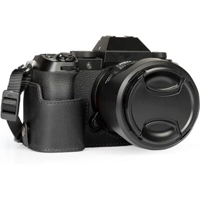 MegaGear Echtleder-Halbkameratasche für Fujifilm X-S20 – stilvolle und schützende Tasche für Digitale Fotografie (Schwarz) MegaGear Echtleder-Halbkameratasche für Fujifilm X-S20 – stilvolle und schützende Tasche für Digitale Fotografie (Schwarz)