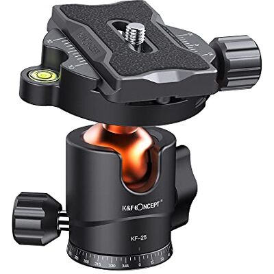 K&F CONCEPT Kugelkopf Stativkopf, mit 1/4'' Platte und Wasserwaagee K&F CONCEPT Kugelkopf Stativkopf, mit 1/4'' Platte und Wasserwaagee