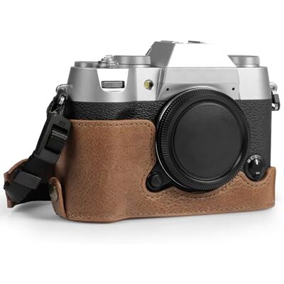 MegaGear Ever Ready Halbkameratasche aus echtem Leder, kompatibel mit Fujifilm X-T50 (Braun) MegaGear Ever Ready Halbkameratasche aus echtem Leder, kompatibel mit Fujifilm X-T50 (Braun)
