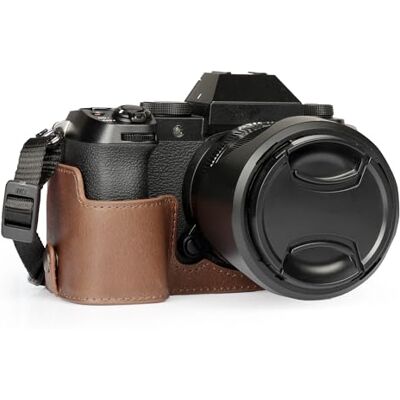 MegaGear Echtleder-Halbkameratasche für Fujifilm X-S20 – stilvolle und schützende Tasche für Digitale Fotografie (Braun) MegaGear Echtleder-Halbkameratasche für Fujifilm X-S20 – stilvolle und schützende Tasche für Digitale Fotografie (Braun)