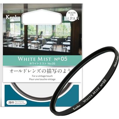 Kenko White Mist No.05 φ49mm, Diffusionseffekt, für einen Vintage-Look, für Video-/Porträtaufnahmen, hergestellt in Japan, 492710 Kenko White Mist No.05 φ49mm, Diffusionseffekt, für einen Vintage-Look, für Video-/Porträtaufnahmen, hergestellt in Japan, 492710