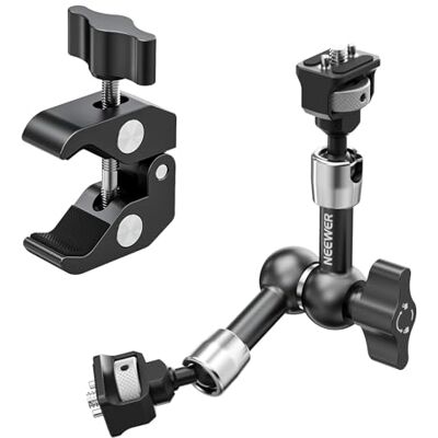 NEEWER 7" Gelenk Magic Arm Clamp Mount mit Super Clamp Kamera Monitor Halterung 1/4" 3/8" Positionierungsstiften Löchern für DSLR Action Kamera Videoleuchte kompatibel mit SmallRig Cage, ST07C NEEWER 7" Gelenk Magic Arm Clamp Mount mit Super Clamp Kamera Monitor Halterung 1/4" 3/8" Positionierungsstiften Löchern für DSLR Action Kamera Videoleuchte kompatibel mit SmallRig Cage, ST07C