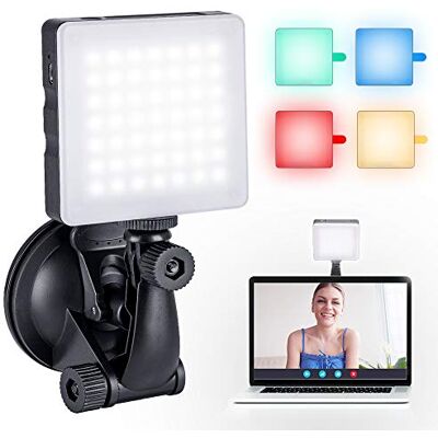 K&F CONCEPT Touch Sensor-Licht Leuchten Kamera-Videoleuchte Dimmfähige Beleuchtung + 4 FLeuchten Filter Videoleuchte für Makeup Vlogging Licht mit Saugnapf-Computerhalterung K&F CONCEPT Touch Sensor-Licht Leuchten Kamera-Videoleuchte Dimmfähige Beleuchtung + 4 FLeuchten Filter Videoleuchte für Makeup Vlogging Licht mit Saugnapf-Computerhalterung