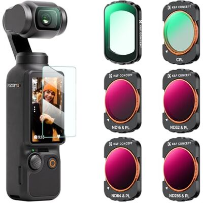 K&F CONCEPT 6er Filter Set kompatibel mit DJI Osmo Pocket 4/3 K&F CONCEPT 6er Filter Set kompatibel mit DJI Osmo Pocket 4/3