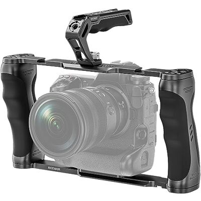 NEEWER Universal Cage Kamera Käfig und oberer Griff mit 3/8" ARRI Positionierungsstiftset, Video Rig Stabilisator mit Arca Basis, Zwei Handgriffe, kompatibel mit SmallRig Zubehör, CA016T NEEWER Universal Cage Kamera Käfig und oberer Griff mit 3/8" ARRI Positionierungsstiftset, Video Rig Stabilisator mit Arca Basis, Zwei Handgriffe, kompatibel mit SmallRig Zubehör, CA016T