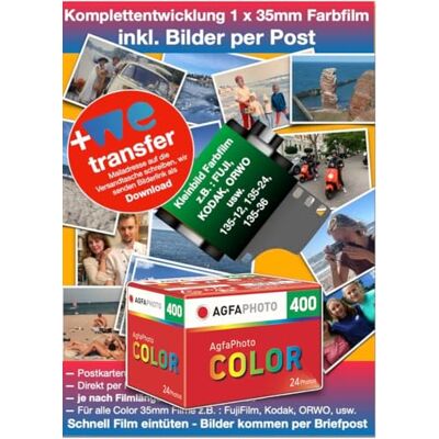 AgfaPhoto Color Kleinbildfilm 400 ASA 24 Bilder mit Komplettentwicklung Papier Fotos+Negative per Briefpost Bild Daten per WE Transfer Worldwide Shipping inlc. Versandkosten AgfaPhoto Color Kleinbildfilm 400 ASA 24 Bilder mit Komplettentwicklung Papier Fotos+Negative per Briefpost Bild Daten per WE Transfer Worldwide Shipping inlc. Versandkosten