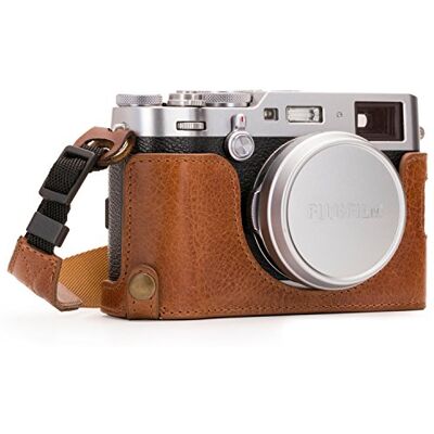 MegaGear MG1282 Ever Ready Echtleder Kamera-Halbtasche mit Trageriemen und Batteriezugang für Fujifilm X100F braun MegaGear MG1282 Ever Ready Echtleder Kamera-Halbtasche mit Trageriemen und Batteriezugang für Fujifilm X100F braun