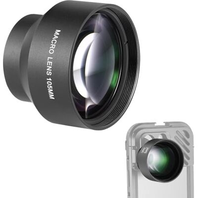 NEEWER HD 105 mm Makro-Objektiv nur für 17 mm Gewinde-Rückplatte, kompatibel mit SmallRig iPhone Samsung Handykäfig Hülle mit 17 mm Objektivadapter, 46 mm Frontgewinde, LS-26 NEEWER HD 105 mm Makro-Objektiv nur für 17 mm Gewinde-Rückplatte, kompatibel mit SmallRig iPhone Samsung Handykäfig Hülle mit 17 mm Objektivadapter, 46 mm Frontgewinde, LS-26