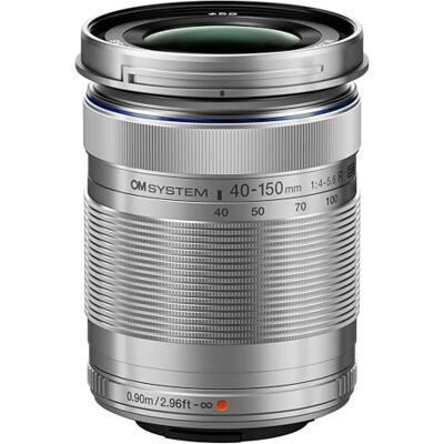 OM SYSTEM Olympus M.Zuiko Digital 40-150 mm F4.0-5.6 R Silber für Micro Four Thirds Systemkamera, 3,75-faches Zoomobjektiv, tragbares Design OM SYSTEM Olympus M.Zuiko Digital 40-150 mm F4.0-5.6 R Silber für Micro Four Thirds Systemkamera, 3,75-faches Zoomobjektiv, tragbares Design