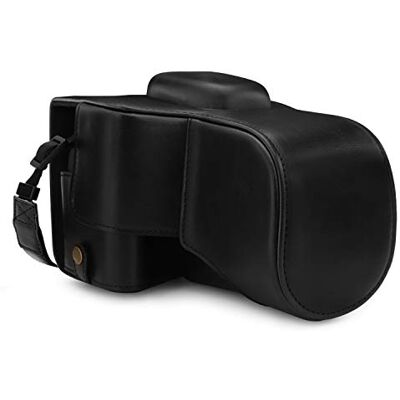 MegaGear MG1607 Canon EOS 2000D (18-55mm) Ever Ready Leder Kamera-Case mit Trageriemen Schwarz MegaGear MG1607 Canon EOS 2000D (18-55mm) Ever Ready Leder Kamera-Case mit Trageriemen Schwarz