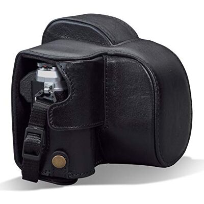 MegaGear MG1932 Ever Ready Echtleder Kameratasche mit Trageriemen kompatibel mit Olympus OM-D E-M10 Mark IV Schwarz MegaGear MG1932 Ever Ready Echtleder Kameratasche mit Trageriemen kompatibel mit Olympus OM-D E-M10 Mark IV Schwarz