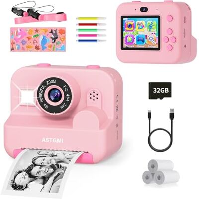 ASTGMI Sofortbildkamera, 12 MP, Selfie-Kamera, Instanea, 1080p, 6,1 cm (2,4 Zoll), HD-Videokamera, Kinderfotos für Kinder, mit 32 GB SD-Karte, Geschenke zur Kommunion für Mädchen von 3 bis 12 Jahren, ASTGMI Sofortbildkamera, 12 MP, Selfie-Kamera, Instanea, 1080p, 6,1 cm (2,4 Zoll), HD-Videokamera, Kinderfotos für Kinder, mit 32 GB SD-Karte, Geschenke zur Kommunion für Mädchen von 3 bis 12 Jahren,