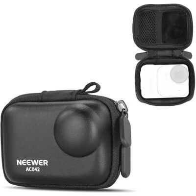 NEEWER Aufbewahrungstasche kompatibel mit Insta360 GO Ultra, schützende, tragbare Reisetasche aus PU Hartschale mit Netzfach und Karabinerhaken, Action Cam Fotografie Zubehör, AC042 NEEWER Aufbewahrungstasche kompatibel mit Insta360 GO Ultra, schützende, tragbare Reisetasche aus PU Hartschale mit Netzfach und Karabinerhaken, Action Cam Fotografie Zubehör, AC042