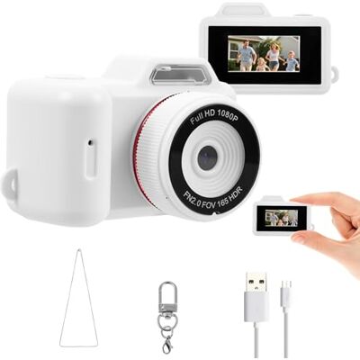 BAODBF Mini Kamera Schlüsselanhänger,1080P FHD Keychain Camera,Mini Digitalkamera Retro Kamera mit 0,96 Zoll Farbbildschirm,Minikamera Geschenk für Kinder Teenager Anfänger(weiß) BAODBF Mini Kamera Schlüsselanhänger,1080P FHD Keychain Camera,Mini Digitalkamera Retro Kamera mit 0,96 Zoll Farbbildschirm,Minikamera Geschenk für Kinder Teenager Anfänger(weiß)