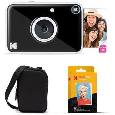 Kodak Printomatic+ Sofortbild Digitalkamera Starter-Set mit Tasche und 20er Zink-Fotopapier – 10MP, RGB-LED, Vollfarbfotos – Schwarz Kodak Printomatic+ Sofortbild Digitalkamera Starter-Set mit Tasche und 20er Zink-Fotopapier – 10MP, RGB-LED, Vollfarbfotos – Schwarz