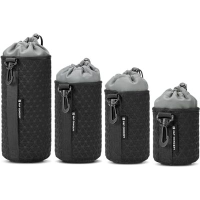 K&F CONCEPT Objektivtasche 4er-Set, Weiche Objektivbeutel in 4 Größen K&F CONCEPT Objektivtasche 4er-Set, Weiche Objektivbeutel in 4 Größen