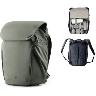 PGYTECH OneGo 2 Kamerarucksack 25L mit Laptop/iPad-Fach Wasserdichter Kamerarucksack für urbane & Reisefotografie – kompatibel mit Sony/Canon/Nikon/DSLR/SLR spiegellosen Kameras, Kiefern Grün PGYTECH OneGo 2 Kamerarucksack 25L mit Laptop/iPad-Fach Wasserdichter Kamerarucksack für urbane & Reisefotografie – kompatibel mit Sony/Canon/Nikon/DSLR/SLR spiegellosen Kameras, Kiefern Grün