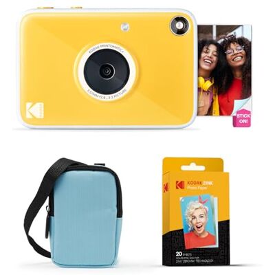 Kodak Printomatic+ Sofortbild Digitalkamera Starter-Set mit Tragetasche (Blau) und 20er Zink-Fotopapier – 10MP, Vollfarbfotos, RGB-LED-Statusanzeige – Gelb Kodak Printomatic+ Sofortbild Digitalkamera Starter-Set mit Tragetasche (Blau) und 20er Zink-Fotopapier – 10MP, Vollfarbfotos, RGB-LED-Statusanzeige – Gelb