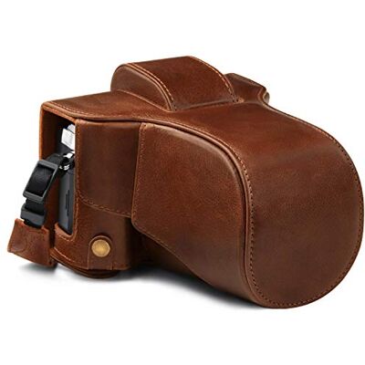 MegaGear Ever Ready MG1863 Kameratasche aus echtem Leder, kompatibel mit Olympus OM-D E-M5 Mark III (14-150 mm), Braun MegaGear Ever Ready MG1863 Kameratasche aus echtem Leder, kompatibel mit Olympus OM-D E-M5 Mark III (14-150 mm), Braun
