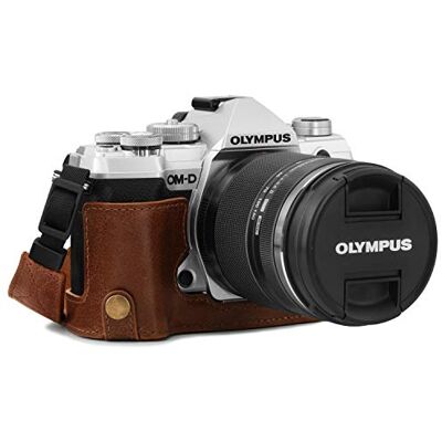 MegaGear MG1865 Ever Ready Kameratasche für Olympus OM-D E-M5 Mark III, Echtleder, Braun MegaGear MG1865 Ever Ready Kameratasche für Olympus OM-D E-M5 Mark III, Echtleder, Braun