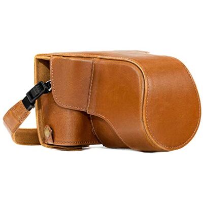 MegaGear MG983 Ever Ready Leder Kamera-Case mit Trageriemen kompatibel mit Fujifilm X-T30, X-T20, X-T10 (16-50mm / 18-55mm Lenses) Hellbraun MegaGear MG983 Ever Ready Leder Kamera-Case mit Trageriemen kompatibel mit Fujifilm X-T30, X-T20, X-T10 (16-50mm / 18-55mm Lenses) Hellbraun