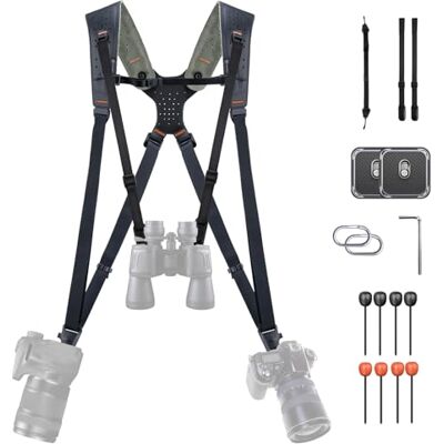 PGYTECH Kameragurt Master, Leder-Doppelschultergurt für 3 Kameras, Verstellbarer Kameragurt für professionelle Fotografen PGYTECH Kameragurt Master, Leder-Doppelschultergurt für 3 Kameras, Verstellbarer Kameragurt für professionelle Fotografen