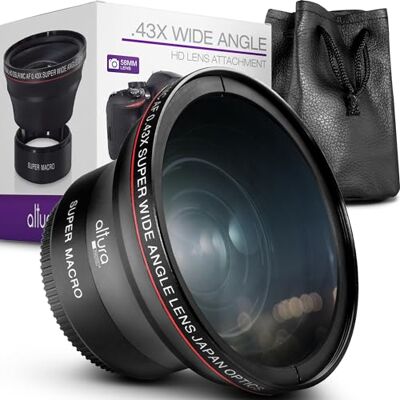 Altura Photo Yuhtech 58MM 0.43x Professional HD Weitwinkelobjektiv (mit Makroteil) für Canon EOS Rebel 77D T7i T6 T3 SL1 1100D 700D 650D 600D 550D 300D 100D 60D Altura Photo Yuhtech 58MM 0.43x Professional HD Weitwinkelobjektiv (mit Makroteil) für Canon EOS Rebel 77D T7i T6 T3 SL1 1100D 700D 650D 600D 550D 300D 100D 60D
