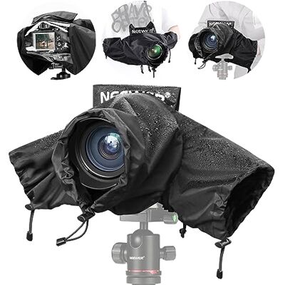 NEEWER Kameraregenschutz, klein Haltbar Nylon Regenmantel, kompatibel mit Sony A7 A9 Canon 7D 5D Nikon D750 D850 Kameras und Objektiven innerhalb von ⌀200mm, mit Ärmel, Kordelzug, Sichtfenster, PB003 NEEWER Kameraregenschutz, klein Haltbar Nylon Regenmantel, kompatibel mit Sony A7 A9 Canon 7D 5D Nikon D750 D850 Kameras und Objektiven innerhalb von ⌀200mm, mit Ärmel, Kordelzug, Sichtfenster, PB003