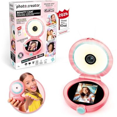 Canal Toys Creator Beauty Cam für Kinder ab 7 Jahren Selfie und Video Kamera mit Touchscreen LED Beauty Spiegel mit 3 Lichtmodi Fotoeffekten und Trageschlaufe Geschenkidee CLK 092 Canal Toys Creator Beauty Cam für Kinder ab 7 Jahren Selfie und Video Kamera mit Touchscreen LED Beauty Spiegel mit 3 Lichtmodi Fotoeffekten und Trageschlaufe Geschenkidee CLK 092