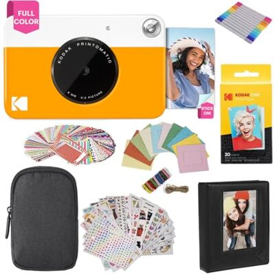 Kodak PRINTOMATIC Digitale Sofortbildkamera, Vollfarbdrucke auf ZINK 2x3-Fotopapier mit Sticky-Back-Funktion Drucken Sie Memories sofort (Gelb) Kodak PRINTOMATIC Digitale Sofortbildkamera, Vollfarbdrucke auf ZINK 2x3-Fotopapier mit Sticky-Back-Funktion Drucken Sie Memories sofort (Gelb)
