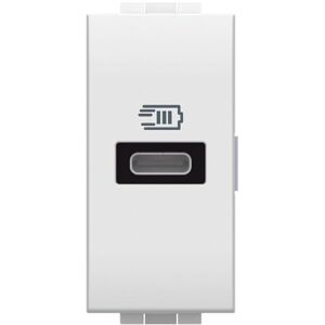 Bticino N4192c USB-Ladegerät - 3A/5V, 20W - Weiß - USB-C - 1 Modul - Schnellladung Bticino N4192c USB-Ladegerät - 3A/5V, 20W - Weiß - USB-C - 1 Modul - Schnellladung