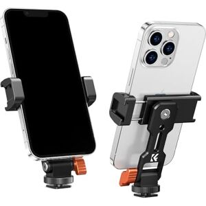 K&F CONCEPT Handyhalterung Stativ, Metall Smartphone Halterung, Handy Stativ für stativ mit 2 Cold Shoe, Handyhalterung für iPhone 17/16/15/14/13,Sumsung,Xiaomi,Xgody,360° drehbare Handyhalter K&F CONCEPT Handyhalterung Stativ, Metall Smartphone Halterung, Handy Stativ für stativ mit 2 Cold Shoe, Handyhalterung für iPhone 17/16/15/14/13,Sumsung,Xiaomi,Xgody,360° drehbare Handyhalter