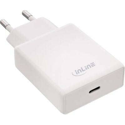 InLine USB-C Ladegerät 65 W mit Power Delivery, PPS und AVS, weiß Single USB-C Ausgang, bis 65 W, PPS und AVS, Schutzfunktionen, kompakte Bauform InLine USB-C Ladegerät 65 W mit Power Delivery, PPS und AVS, weiß Single USB-C Ausgang, bis 65 W, PPS und AVS, Schutzfunktionen, kompakte Bauform