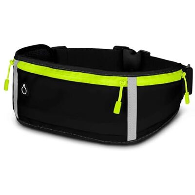 ONEFLOW Active Pro Laufgürtel für iPhone 16 Lauftasche mit 3 Fächern, Atmungsaktiv, Sport Handytasche zum Joggen, Handy Bauchtasche Wasserdicht, Running Belt, Schwarz ONEFLOW Active Pro Laufgürtel für iPhone 16 Lauftasche mit 3 Fächern, Atmungsaktiv, Sport Handytasche zum Joggen, Handy Bauchtasche Wasserdicht, Running Belt, Schwarz