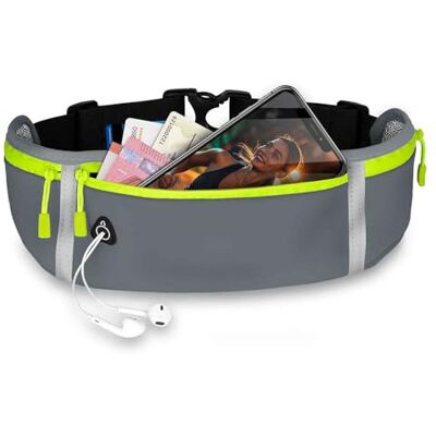 ONEFLOW Active Pro Laufgürtel für Samsung Galaxy S26 Plus Lauftasche mit 3 Fächern, Atmungsaktiv, Sport Handytasche zum Joggen, Handy Bauchtasche Wasserdicht, Running Belt, Grau ONEFLOW Active Pro Laufgürtel für Samsung Galaxy S26 Plus Lauftasche mit 3 Fächern, Atmungsaktiv, Sport Handytasche zum Joggen, Handy Bauchtasche Wasserdicht, Running Belt, Grau