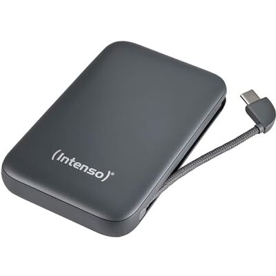 Intenso S10000 Powerbank 10.000 mAh USB-C Kabel PD 3.0 & 20W Grau Intenso S10000 Powerbank 10.000 mAh USB-C Kabel PD 3.0 & 20W Grau