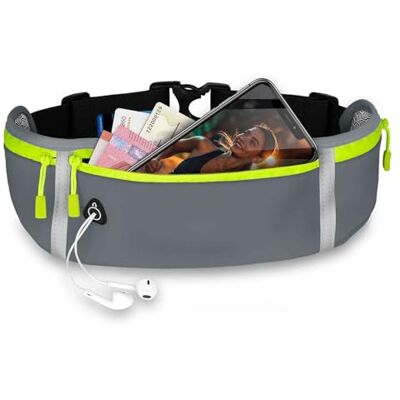 ONEFLOW Active Pro Laufgürtel für Samsung Galaxy S26 Lauftasche mit 3 Fächern, Atmungsaktiv, Sport Handytasche zum Joggen, Handy Bauchtasche Wasserdicht, Running Belt, Grau ONEFLOW Active Pro Laufgürtel für Samsung Galaxy S26 Lauftasche mit 3 Fächern, Atmungsaktiv, Sport Handytasche zum Joggen, Handy Bauchtasche Wasserdicht, Running Belt, Grau