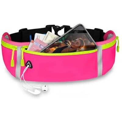 ONEFLOW Active Pro Laufgürtel für Samsung Galaxy S26 Plus Lauftasche mit 3 Fächern, Atmungsaktiv, Sport Handytasche zum Joggen, Handy Bauchtasche Wasserdicht, Running Belt, Hot Pink ONEFLOW Active Pro Laufgürtel für Samsung Galaxy S26 Plus Lauftasche mit 3 Fächern, Atmungsaktiv, Sport Handytasche zum Joggen, Handy Bauchtasche Wasserdicht, Running Belt, Hot Pink