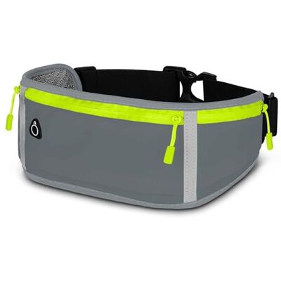 ONEFLOW Active Pro Laufgürtel für iPhone 17 Pro Max Lauftasche mit 3 Fächern, Atmungsaktiv, Sport Handytasche zum Joggen, Handy Bauchtasche Wasserdicht, Running Belt, Grau ONEFLOW Active Pro Laufgürtel für iPhone 17 Pro Max Lauftasche mit 3 Fächern, Atmungsaktiv, Sport Handytasche zum Joggen, Handy Bauchtasche Wasserdicht, Running Belt, Grau