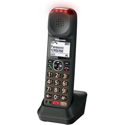 Panasonic KX-TGMA45 Zusätzliches Schnurlos-Mobilteil mit Tonverstärkung (50 dB mehr), Hörer & Ladestation (Nicht eigenständig), LCD, hohe Lautstärke, Slow-Talk-Modus, Klangregelung, Metallic-Schwarz Panasonic KX-TGMA45 Zusätzliches Schnurlos-Mobilteil mit Tonverstärkung (50 dB mehr), Hörer & Ladestation (Nicht eigenständig), LCD, hohe Lautstärke, Slow-Talk-Modus, Klangregelung, Metallic-Schwarz