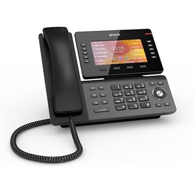 Snom D865 IP Telefon, SIP Tischtelefon, 5" IPS-Farbdisplay 1280×720 Pixel, WiFi & Bluetooth & NFC, 10 SmartLabel-Tasten, 12 SIP-Konten, Hörgerätekompatibel, Gunmetal, 00004536 Snom D865 IP Telefon, SIP Tischtelefon, 5" IPS-Farbdisplay 1280×720 Pixel, WiFi & Bluetooth & NFC, 10 SmartLabel-Tasten, 12 SIP-Konten, Hörgerätekompatibel, Gunmetal, 00004536