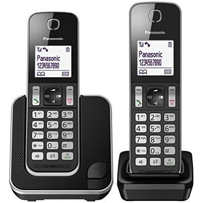 Panasonic KT-TGD312 Telefone (DECT, Schreibtisch, Schwarz, LCD, AAA, Polyphon) Panasonic KT-TGD312 Telefone (DECT, Schreibtisch, Schwarz, LCD, AAA, Polyphon)