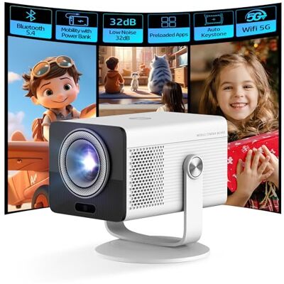 HP MC400 Tragbarer Mini Smart Beamer mit WiFi und Bluetooth, unterstützt 4K mit kurzer Reichweite und 1080p, kabelloser Bildschirmspiegel, integrierte App und Lautsprecher, Stromversorgung über USB-C HP MC400 Tragbarer Mini Smart Beamer mit WiFi und Bluetooth, unterstützt 4K mit kurzer Reichweite und 1080p, kabelloser Bildschirmspiegel, integrierte App und Lautsprecher, Stromversorgung über USB-C