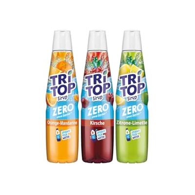 TRi TOP ZERO Sirup 3x600 ml Set Kirsche, Zitrone, Orange-Mandarine TRi TOP ZERO Sirup 3x600 ml Set Kirsche, Zitrone, Orange-Mandarine