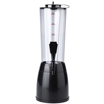 EVTSCAN Bierspender, 2,5 l Biermaschine Getränkespender Eisröhre für Wein Wasser Saft Bar Zubehör(Black) EVTSCAN Bierspender, 2,5 l Biermaschine Getränkespender Eisröhre für Wein Wasser Saft Bar Zubehör(Black)